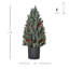 Arbre de Noël artificiel de 18 po de haut miniature enneigé et floqué neige avec décoration de Noël