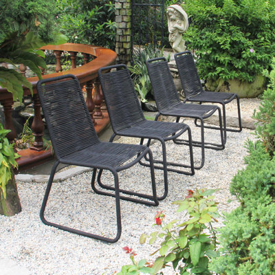 Neil Chair Stacking Patio Dining Chair (Set of 4)