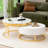 Modern Round Nesting Coffee Table With Drawers