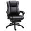 Fauteuil de direction pour ordinateur avec dossier haut en cuir PU, hauteur réglable et repose-pieds rétractable