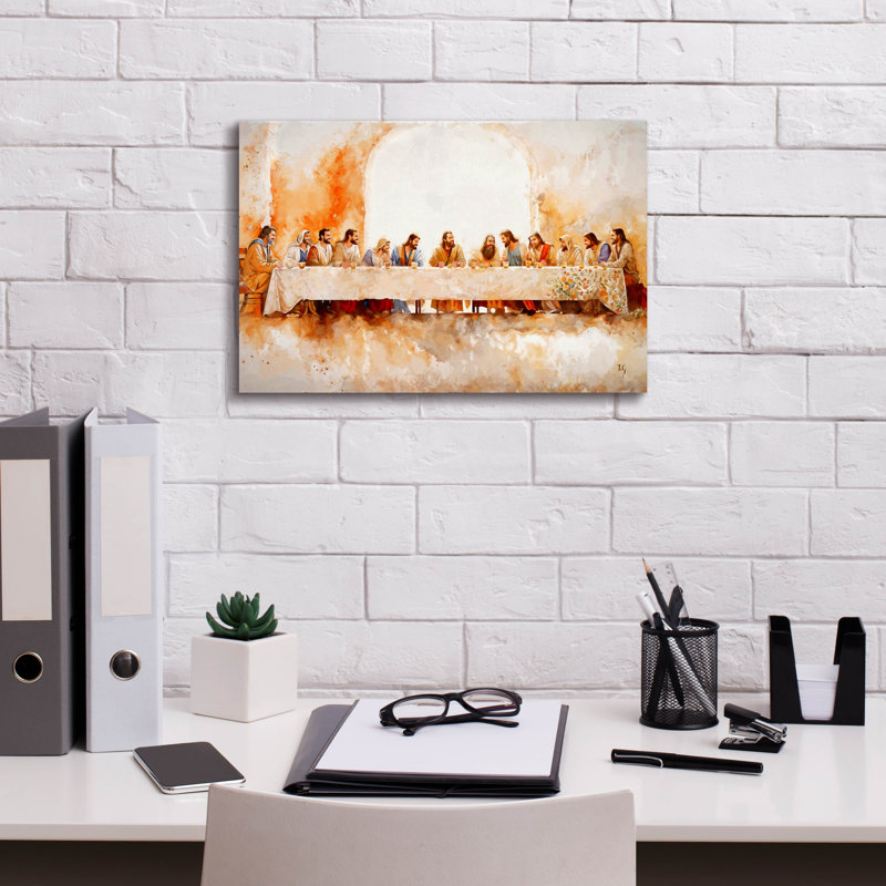 "Epic Graffiti" The Last Supper "par Ivan Guaderrama, art mural sur toile, H 12 po x l 18 po x P 0,75 po
