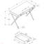 Bureau d'ordinateur, bureau personnel, ordinateur portable, installation à gauche, à droite, tiroirs de rangement, L 42 po, travail, contemporain, moderne