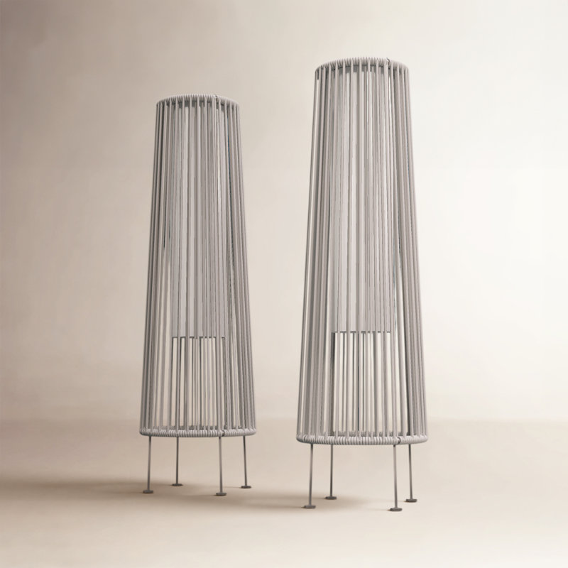 Luminaire solaire de sol GORDES, Blanc