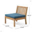 Fauteuil club d'extérieur en bois d'acacia (ensemble de 2)