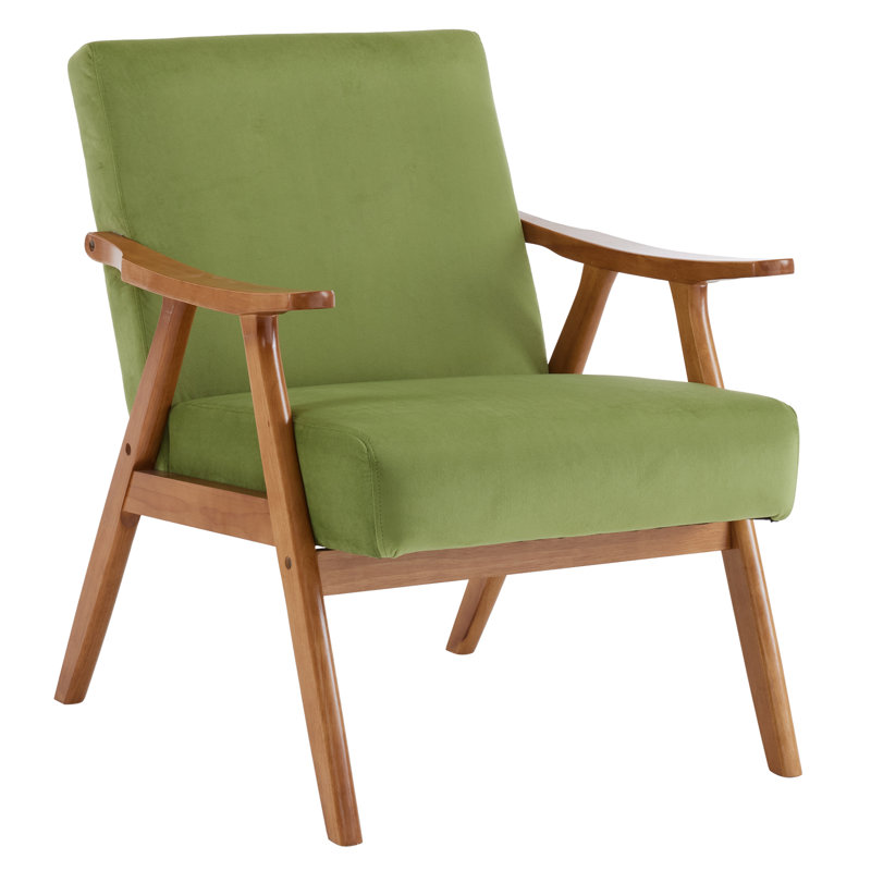 Khymani Upholstered Armchair, Green Linen