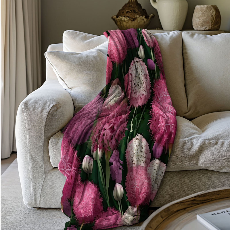 Petal Path Park - 1 Piece Premium Sherpa Blanket, Lit simple