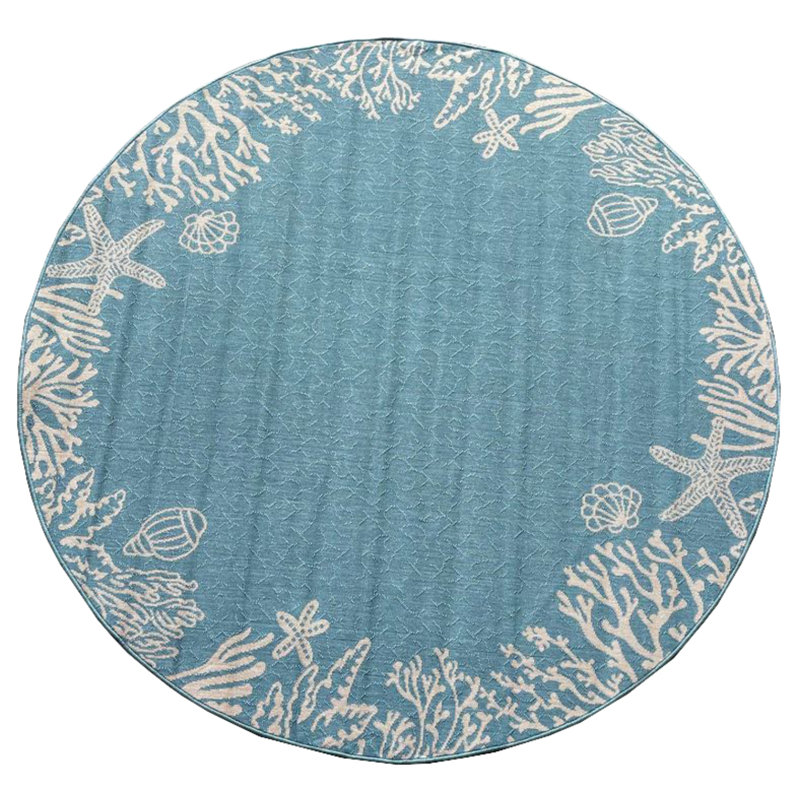 Roquefort Seashell Border, Round 6'7"