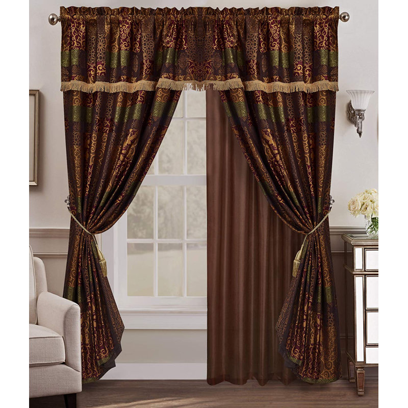 Amelia Room Darkening Curtain Pair, Multicolor