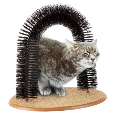 PETMAKER Cat Self-Groomer and Ring Brush