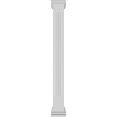 Colonne en PVC cannelée, carrée et couronnée Craftsman Classic