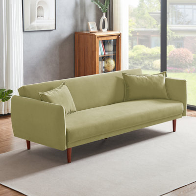 Ebern Designs77'' Velvet Sofa Bed
