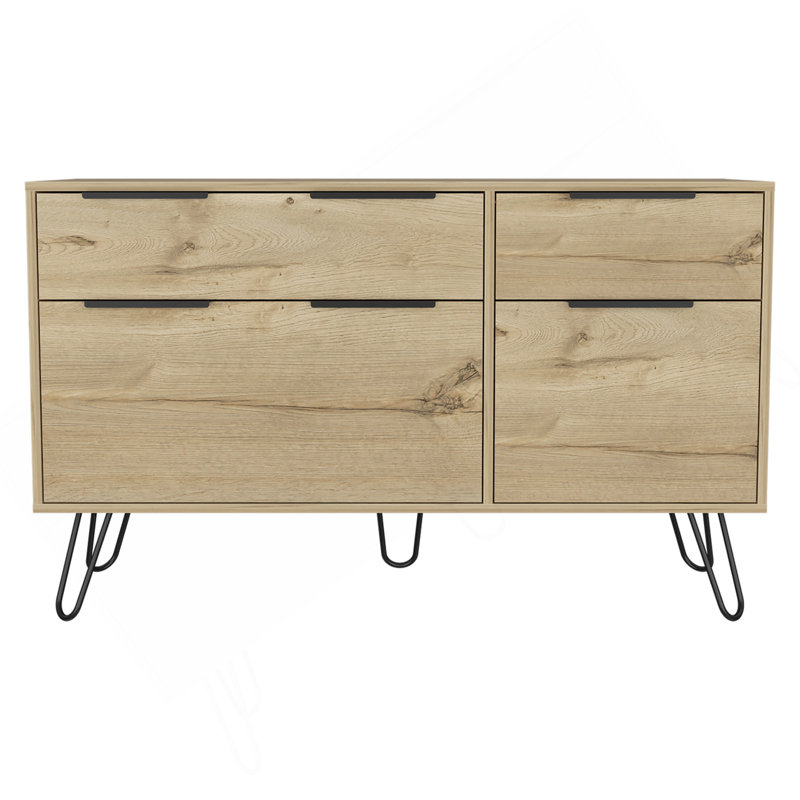 Commode 4 tiroirs Stowe Chêne clair