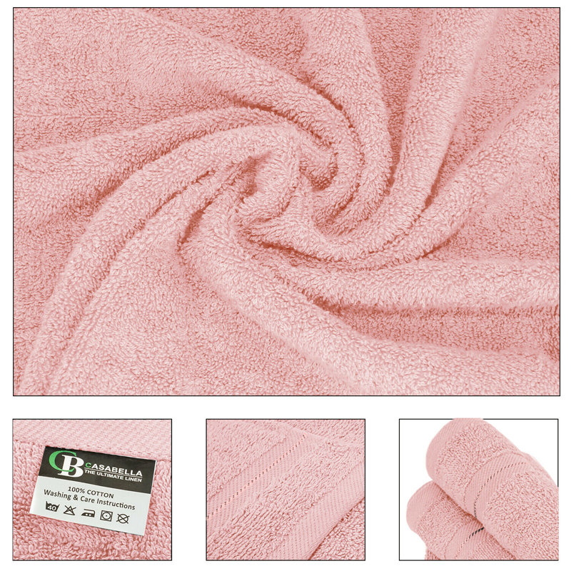 Casabella Luxury Face Towel, Pink