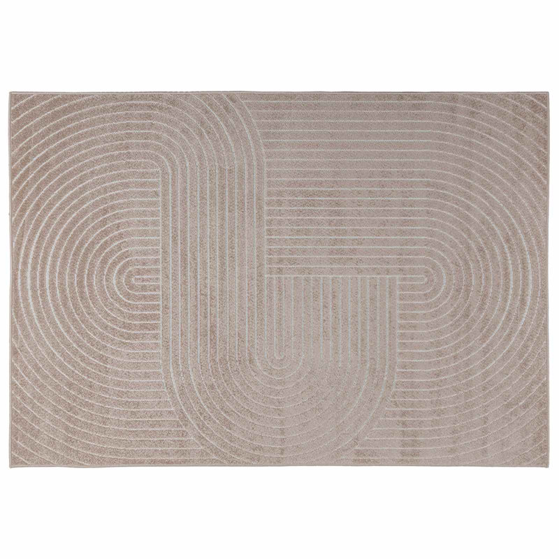 Modern Indoor and Outdoor Rug, Beige, Rectangle 140 x 200 cm