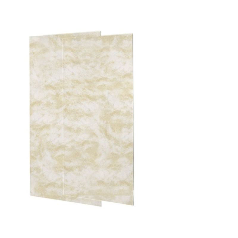 Solid Surface Two Panel Shower Wall, Ice, 96" H x 36" W x 0.25" D