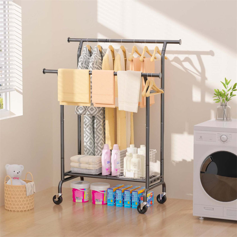 Bonville 110cm Rolling Clothing Rack, Black