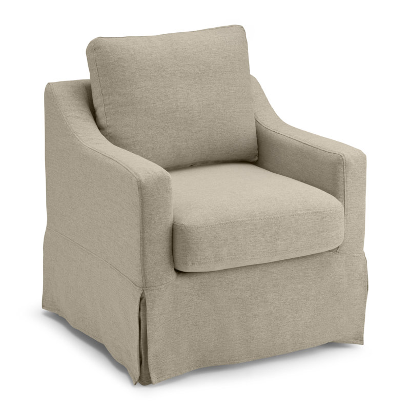 Fauteuil d'appoint pivotant avec housse, Sable