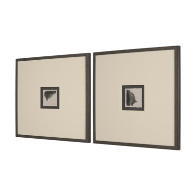 Autonomous (Set Of 2) By Ira Havuka A Hand Embellished Framed Art Print Matted Under Glass