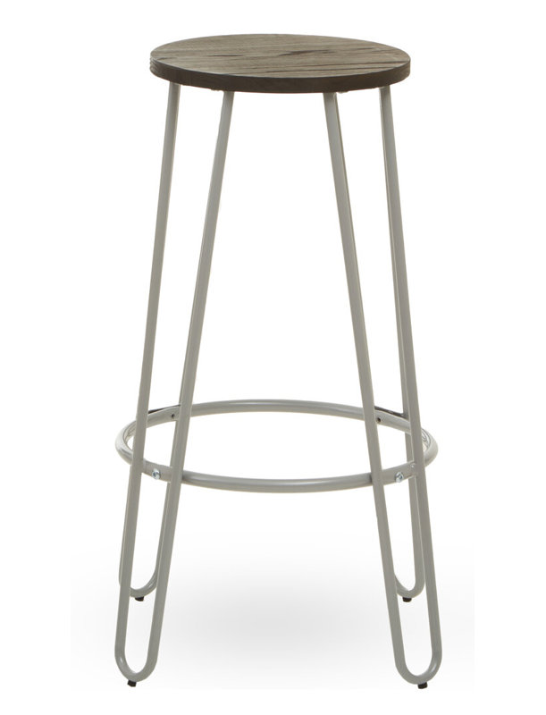Counter Stool with Metal Frame, Grey