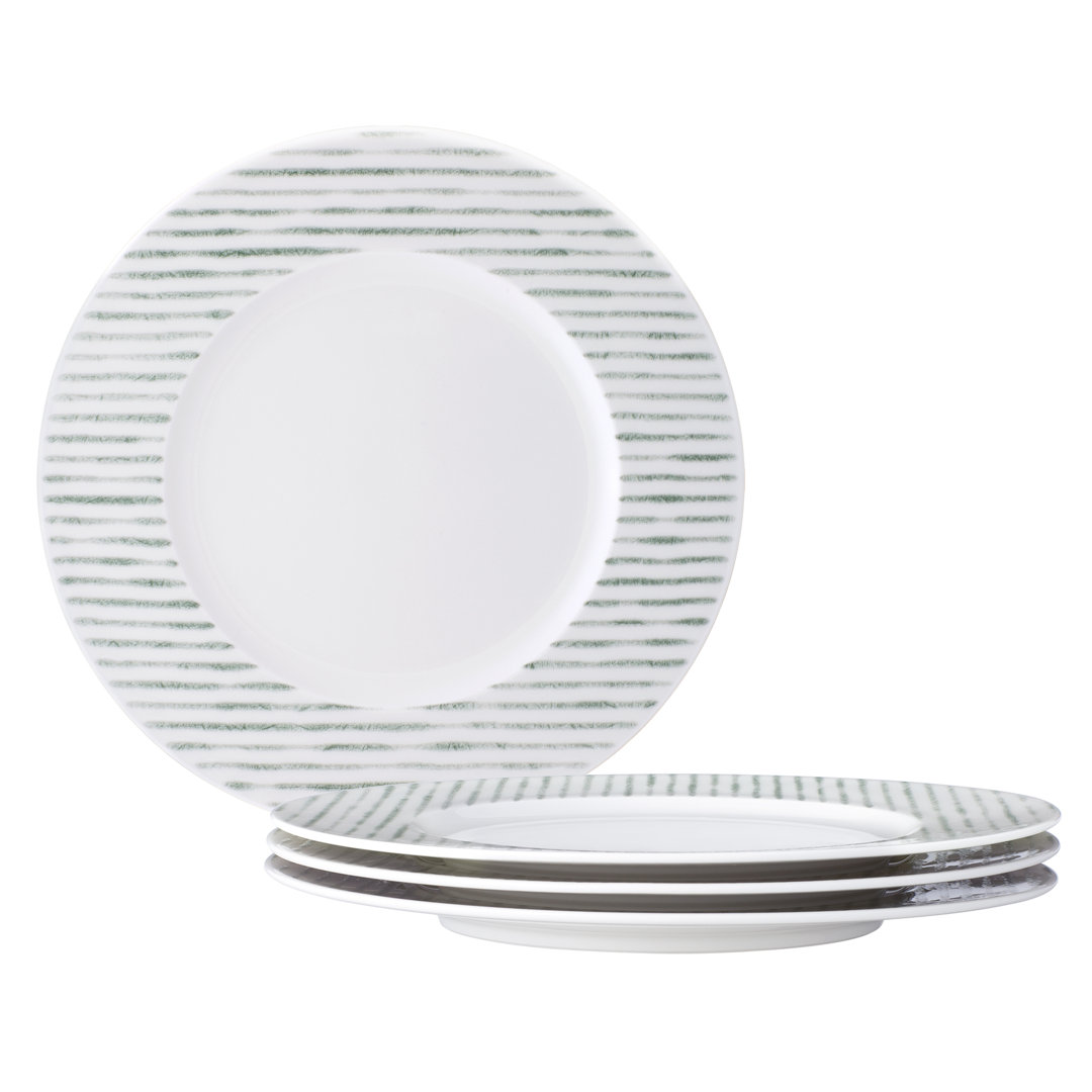 Noritake Hammock Rim Salad Plates - Stripes, 9.5" (Set of 4) Noritake 