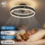 Ventilateur de plafond à DEL à profil bas mat 19,7 pouces avec télécommande à intensité variable avec télécommande pour salle à manger et chambre à coucher-1284326791