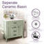 36" Freestanding Bathroom Vanity With Sink Combo: Ceramic Basin, Mdf + Solid Wood Frame, Flip-Out Drawer, 2 Storage Drawers-1793020252
