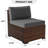 Outdoor Armless Wicker  Chair With Cushions (Set Of 2)-1091271412