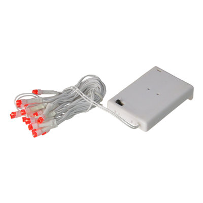 20 Pre-Lit Battery Operated LED Wide Angle Christmas Lights - 6.25 ft