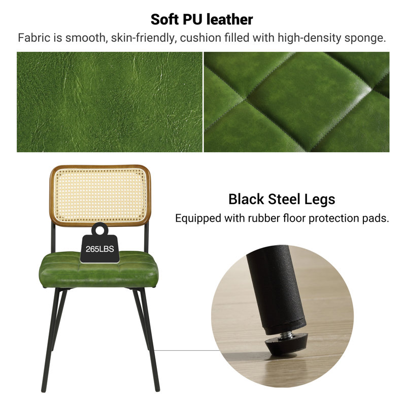 Bodnar Upholstered Dining Chair, Green Performance 