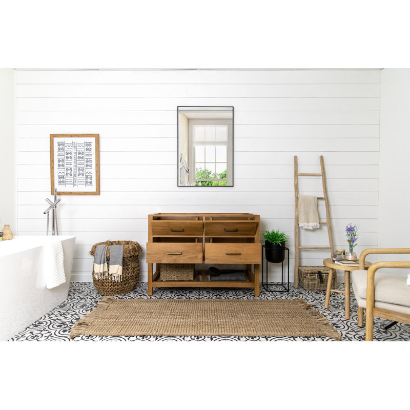 Ensemble de meuble-lavabo simple 48 po, Calacatta, Doré