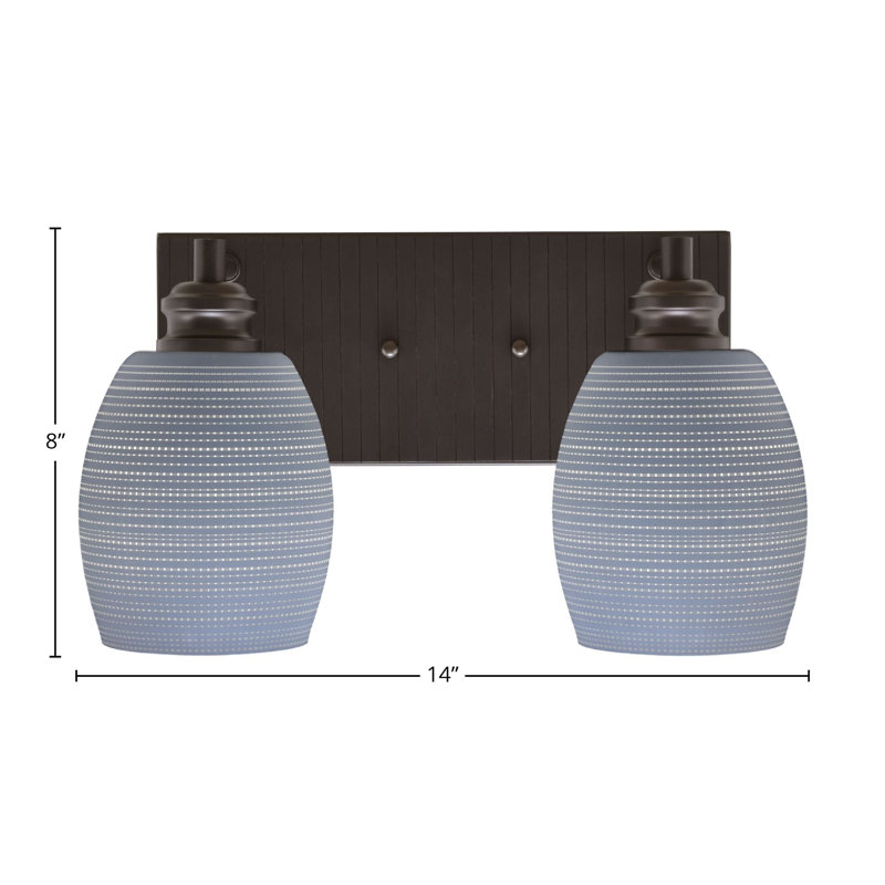 Éclairage pour meuble-lavabo 2 lumières Atarah, Espresso, Gris