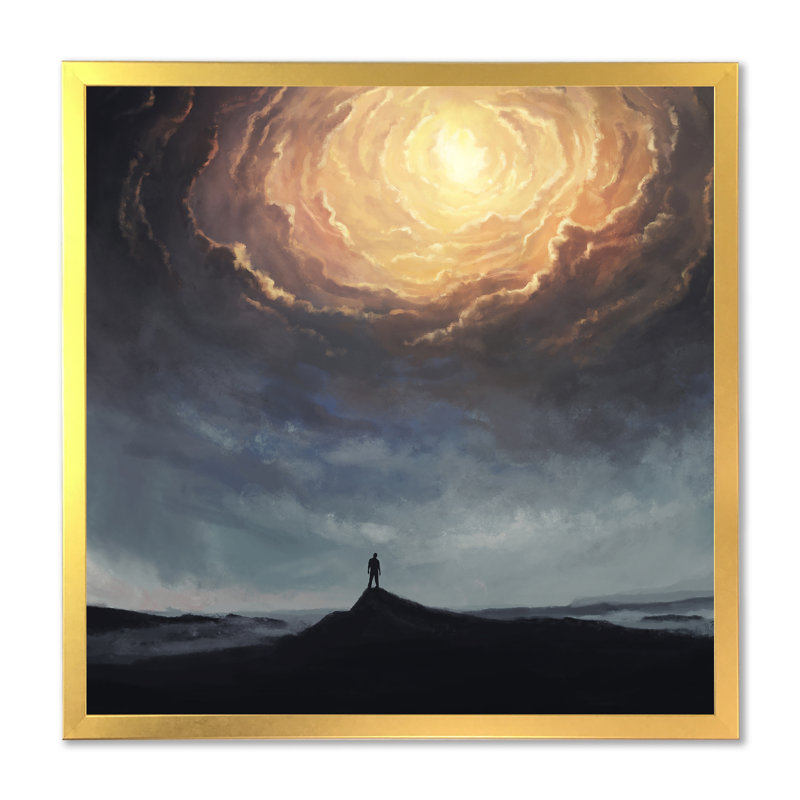 Voie religieuse à travers le ciel - Art mural sur toile traditionnel, H 36 po x l 36 po x P 1,5 po