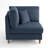 Seemab Upholstered Navy Corduroy Armchair with Pillow Back, One Arm Single Chair Module Part For Sectional Sofa-1055533245