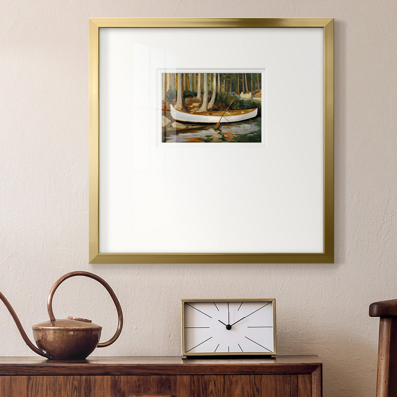 Golden Canoepremium, reproduction encadrée, L 17 po x H 17 po, Papier avec cadre doré