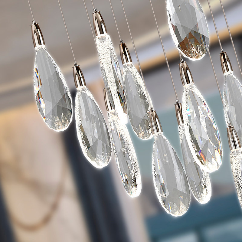 Rukhsona 12 - Light Rose Gold LED Pendant