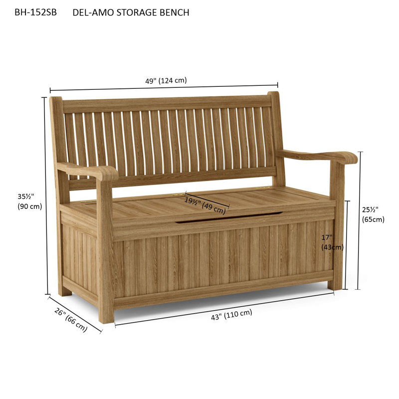 Del-Amo Teak Storage Bench