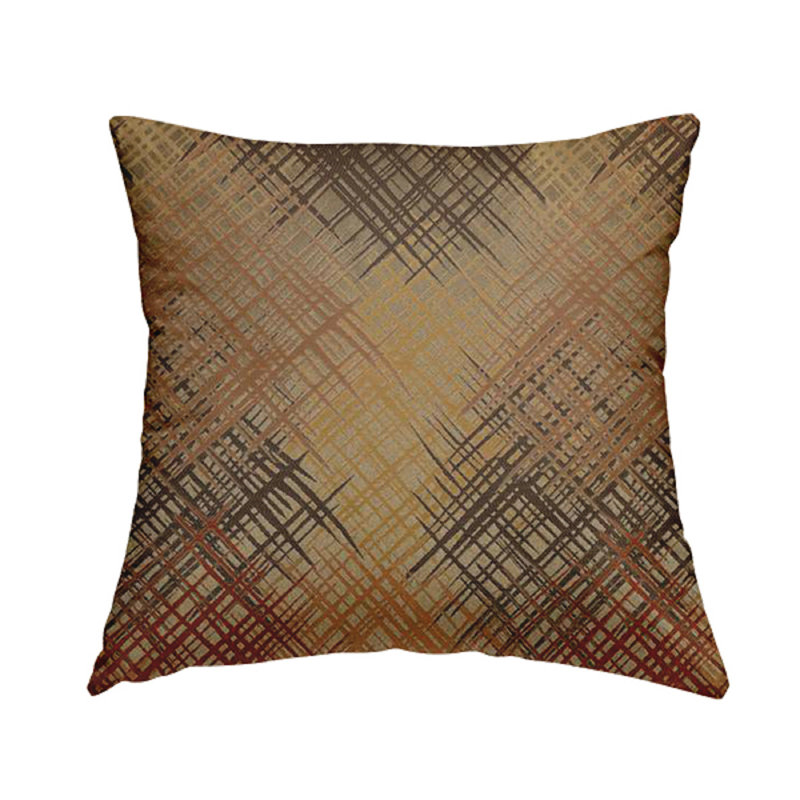 Heald Abstract Rectangular Cushion, Brown, 30cm H x 50cm W x 5cm D