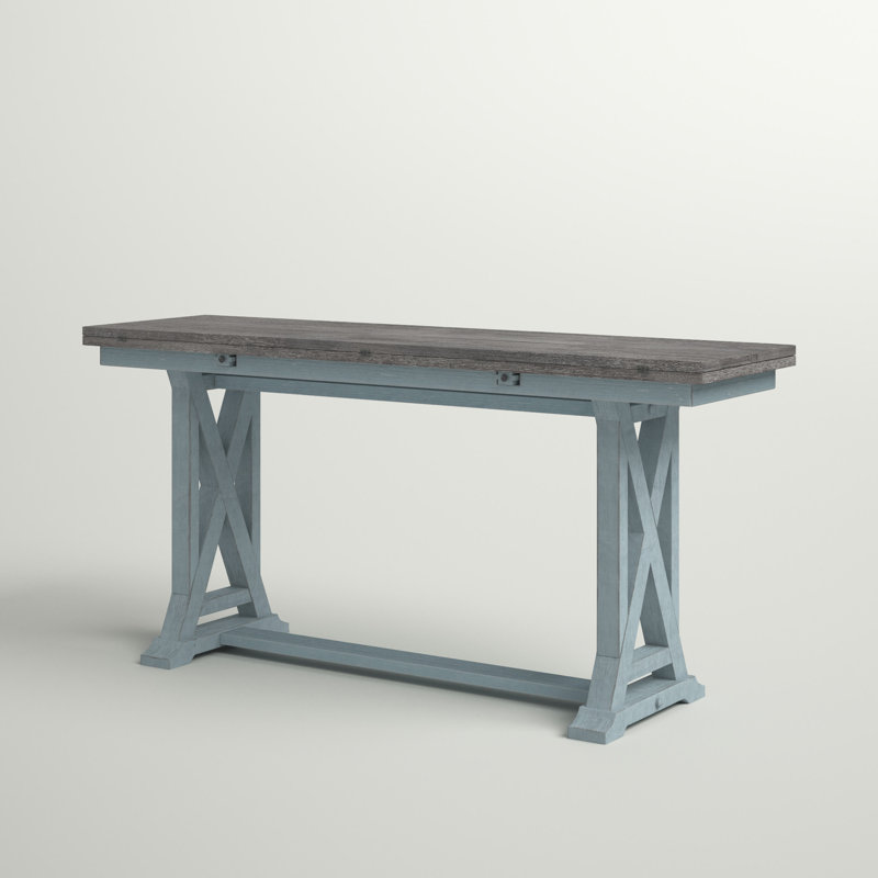 Console en bois massif 64 "Highworth, Bleu