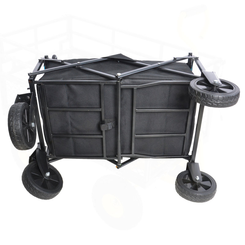 Mini chariot pliant avec cadre en acier robuste et polyester 600D durable pour une utilisation extérieure polyvalente et un rangement facile