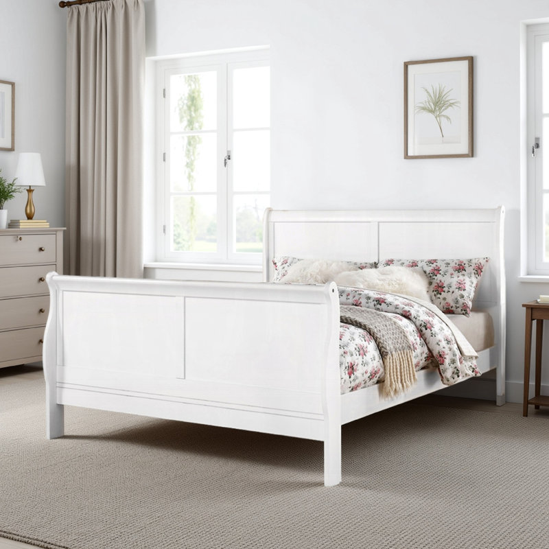 Adriano Bed, Eastern King, White