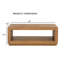 Ensemble de table contemporain 3 pièces avec tablette inférieure ouverte et base de socle, finition chêne moyen pour les salons modernes