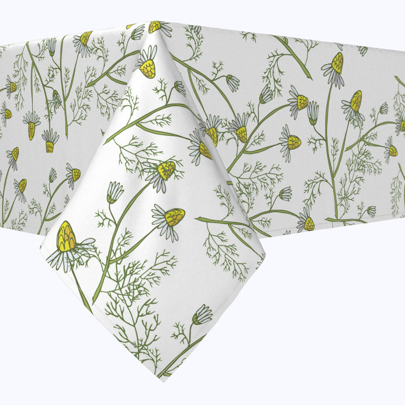 Square Tablecloth, 100% Cotton, 52X52", Natures Flowers