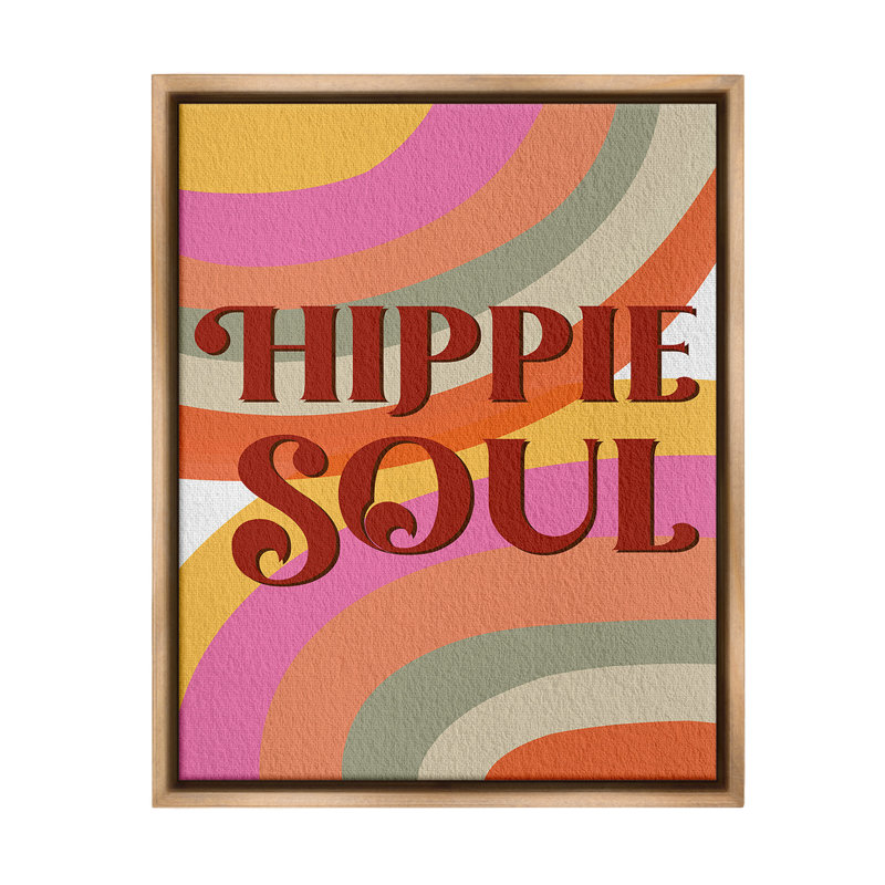 "Hippie Soul Patterned" par Regina Moore sur toile, H 31 po x l 25 po, Cadre flottant orme Montalcino