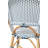 Kids Rattan Bistro Chair Indoor Handwoven Resin Seat Natural Boho Toddler Accent Chair-1282303314