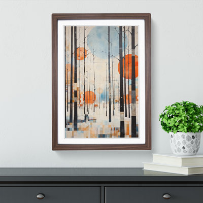 Winter Forest Dadaism - Single Picture Frame Print on Wood