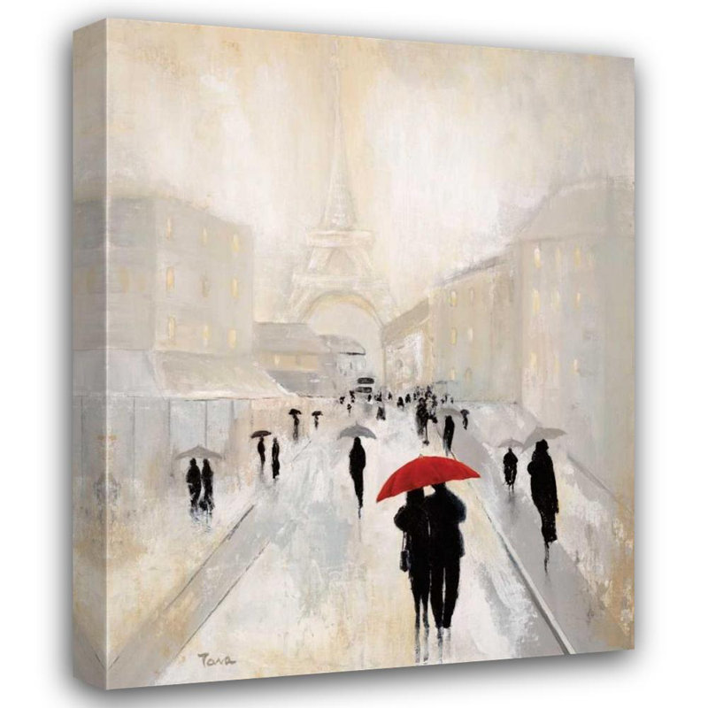 Art sur toile tendue Red Barrel Studio® Tava Studios, titré: Misty in Paris