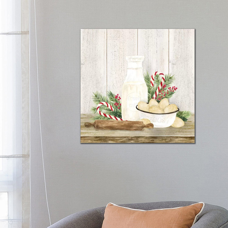 Christmas Kitchen II 1 Piece Wrapped Canvas Painting, 93.98 cm H x 93.98 cm W x 1.91 cm D