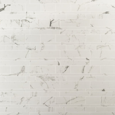 Saroshi 11.41 in. x 11.69 in. Matte Porcelain Marble Look Floor & Wall Mosaic Tile(0.92 Sq.Ft./Each)