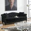 Canapé Chesterfield de 79 po en velours 3 places avec mousse haute résilience et conception ergonomique, canapé capitonné pour un confort ultime, comprend 2 coussins