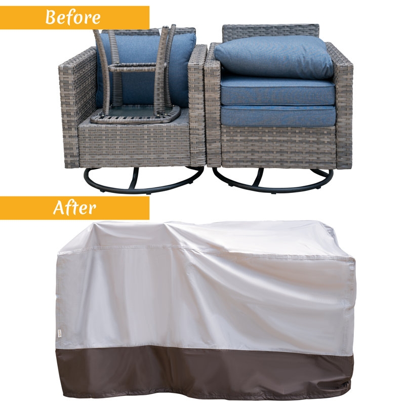 Outdoor Conversation Set Cover, 29" H x 58.7" W x 31" D